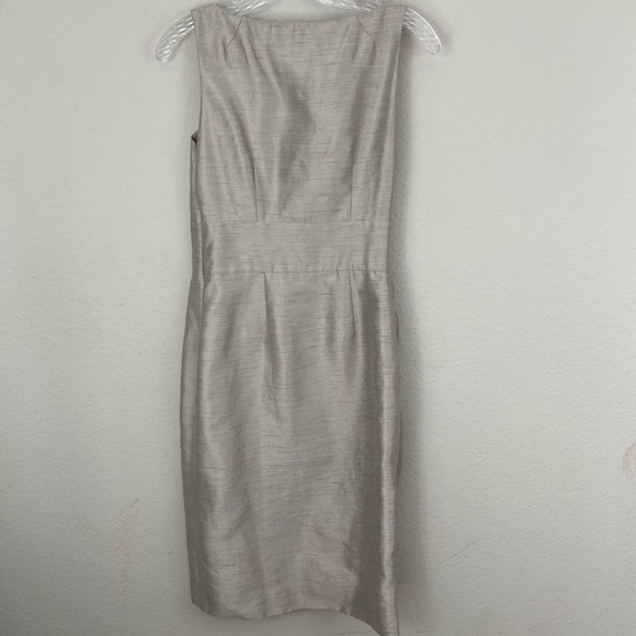 Betty Jackson Black Label Gray Sheath Pleated Wrap Skirt Dress 10 - Picture 11 of 11